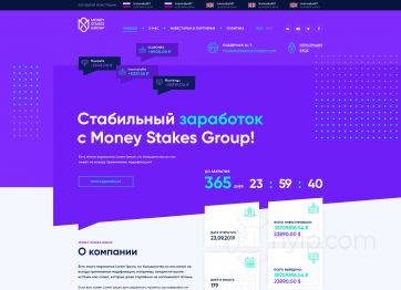 Picture of the Moneystakes project HYIP template