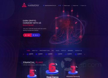 Picture of the Cryptoharmony project HYIP template